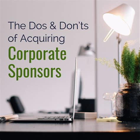 The Dos And Donts Of Acquiring Corporate Sponsors Nonprofit Startup
