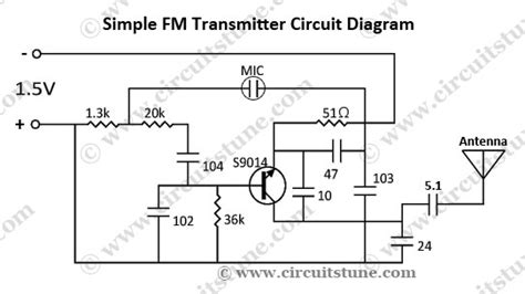 Simple Fm Transmitter Circuit Schematic Circuitstune