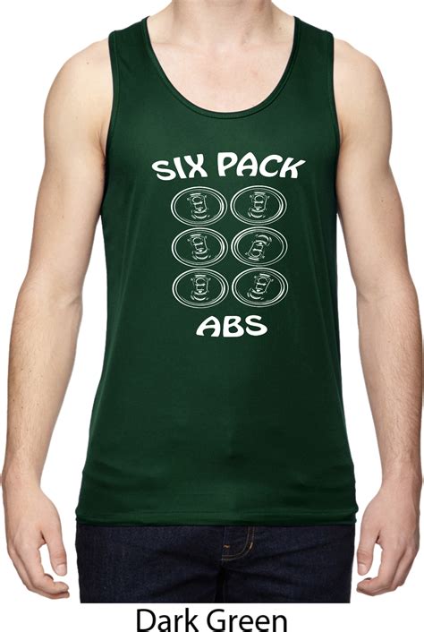 6 Pack Abs Beer Funny Mens Moisture Wicking Tanktop 6 Pack Abs Beer