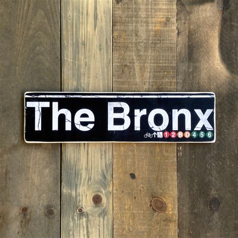 The Bronx 6x22 New York City Neighborhood Hand Crafted Etsy