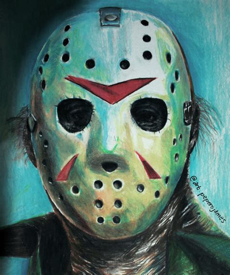 Jason Voorhees Colored Pencils On Vellum A4 Rdrawing