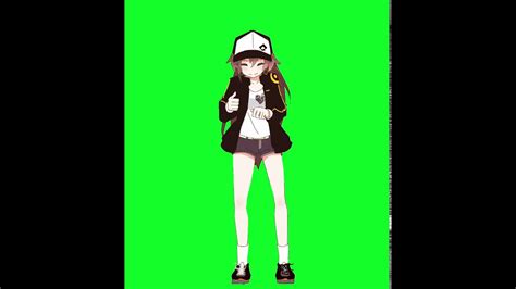 Qys3 Anime Girl Dancing Green Screen Youtube