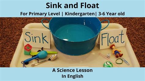 Sink And Float Science Activity For Children 3 6 Year Olds