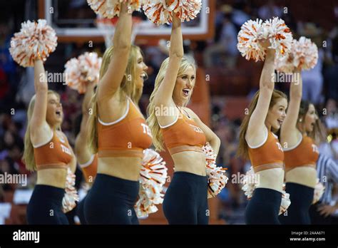 November 20 2019 Texas Longhorns Pom Squad In Action During The Ncaa