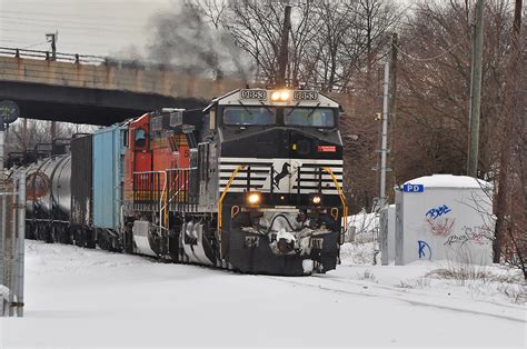 Gliding Through The Snow In A Norfolk Southern Train