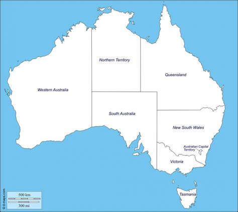 A4 Map Of Australia Printable