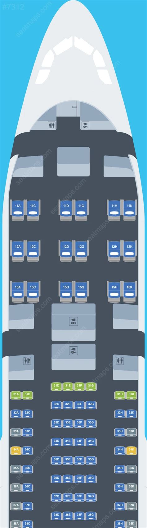Seat Map Of Airbus A330 Hainan Airlines Updated 2024