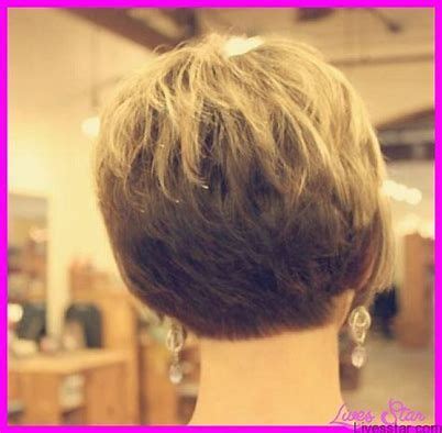 Wedge hairstyles are marked by short layers in t. Image result for Short Stacked Bob Haircut Back View ...