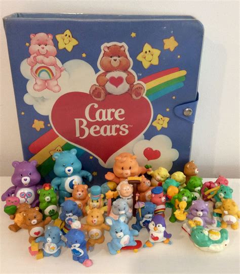 Huge Lot Of Vintage Care Bear Figurines Case And Poseables Etsy