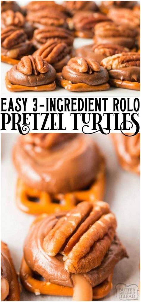 Rolo Pretzel Turtles Are Delicious Salted Caramel Pretzel Pecan Bites That Are Made In Minutes