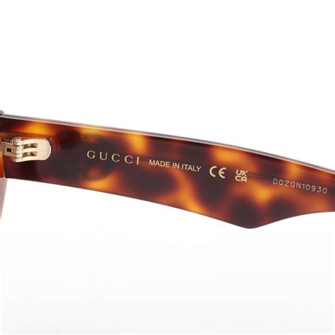 gucci gg1333s havana brown cat eye sunglasses with case ebth