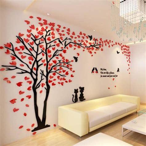 Couple Tree 3d Acrylic Stereo Creative Wall Stickers My Aashis