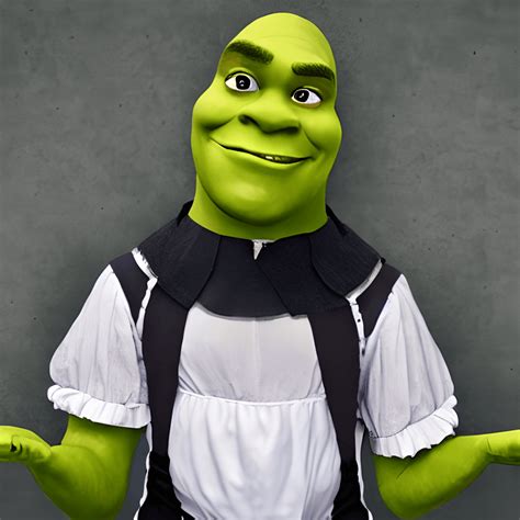 Shrek In A French Maid Dress · Creative Fabrica