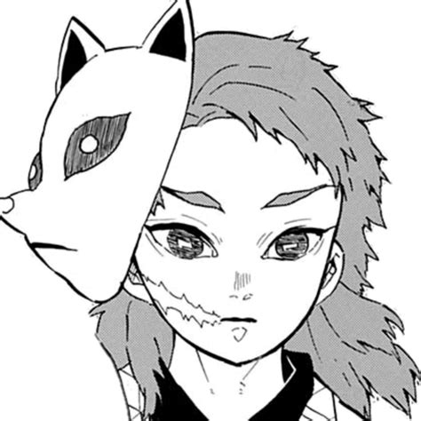 An Anime Character With Long Hair And A Cat Mask