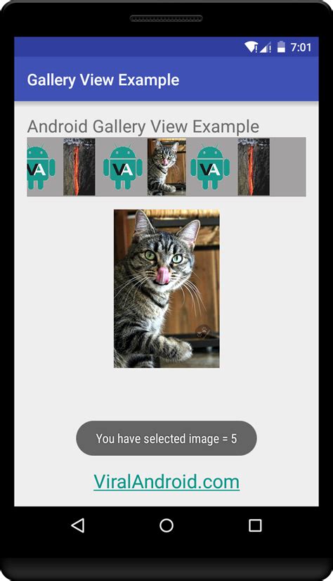 Android Gallery View Example Viral Android Tutorials Examples Ux