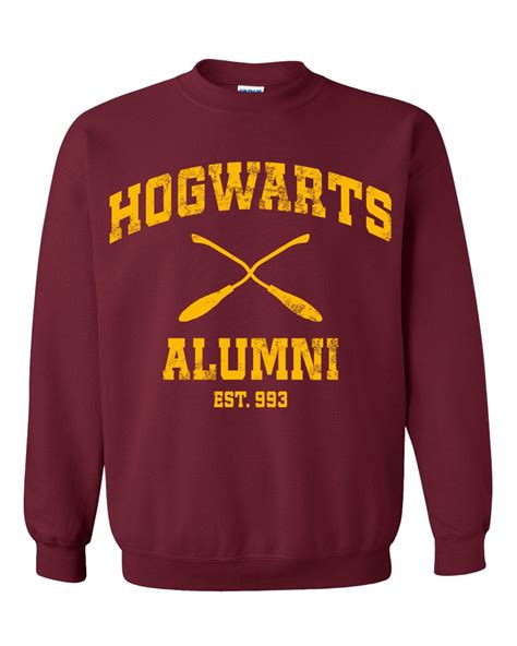 Hogwarts Alumni Sweater Gryffindor Crewneck Sweatshirt Quidditch