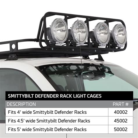 Smittybilt 45002 Defender Light Cage Fits 45 Ft Wide Defender Roof