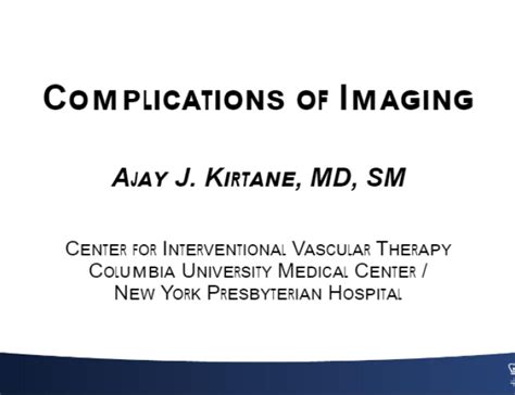 Complications Of Imaging