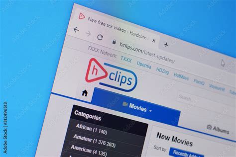 Homepage Of Hclips Website On The Display Of Pc Hclips Com