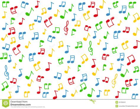 Colorful Music Notes Background Stock Vector