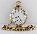 Lot - Vintage 'Waltham' Pocket Watch in 9ct Gold with matching 9ct Gold ...