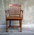 Wooden Captain Chair for Home Office | Antique wooden chairs, Vintage ...