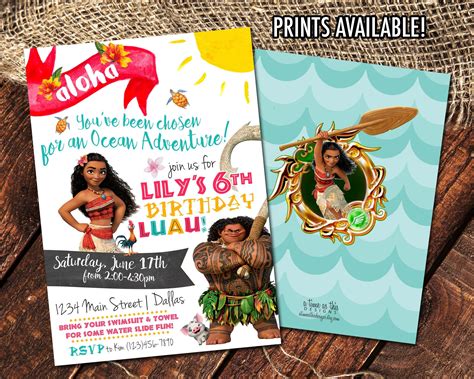 Moana Luau Birthday Invitations Moana And Maui Birthday Party