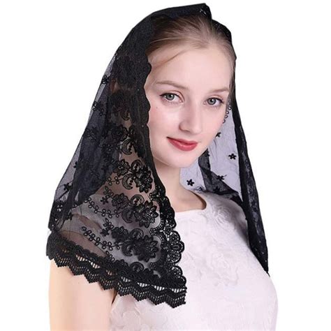 lace mantilla catholic church chapel veil head covering scarf for brides mode moderne bon