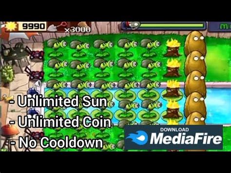 Plants Vs Zombies Mod Apk Unlimited Sun No Cooldown Youtube