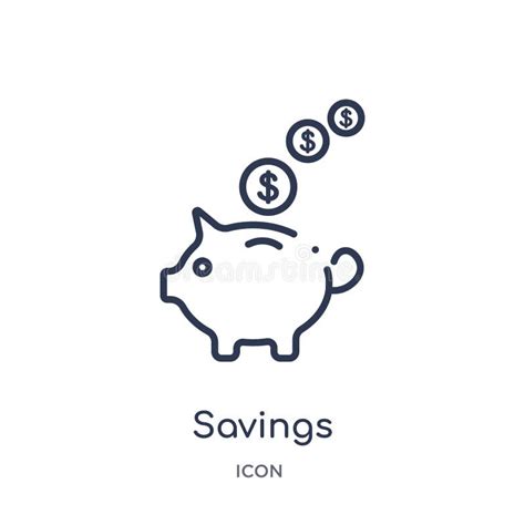 Linear Savings Icon From Digital Economy Outline Collection Thin Line