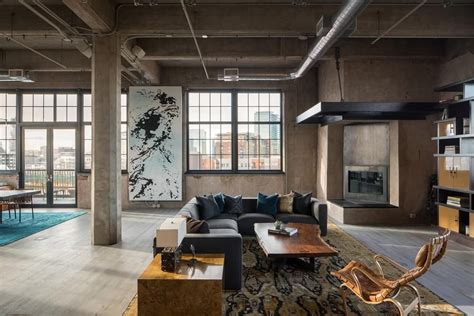 Office Interior Design Living Room Loft Loft Living Industrial