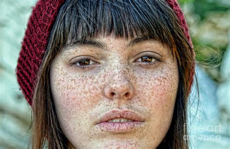 Freckle Face Closeup Color Version Photograph By Jim Fitzpatrick Fine
