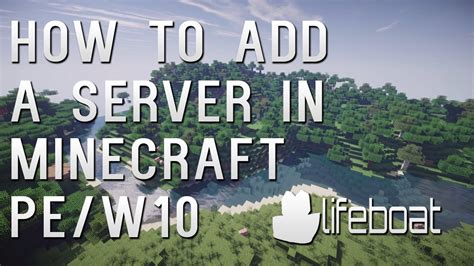 How To Add A Server In Minecraft Pe Youtube