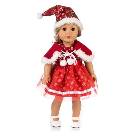 hot christmas dress fit for american girl doll clothes 18 inch doll christmas girl t only