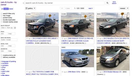 Cars & trucks for sale by owner. Listing a car for sale on Craigslist won't be free anymore ...