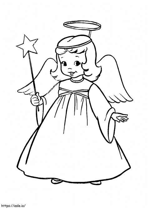 Angel In A Christmas Play Coloring Page