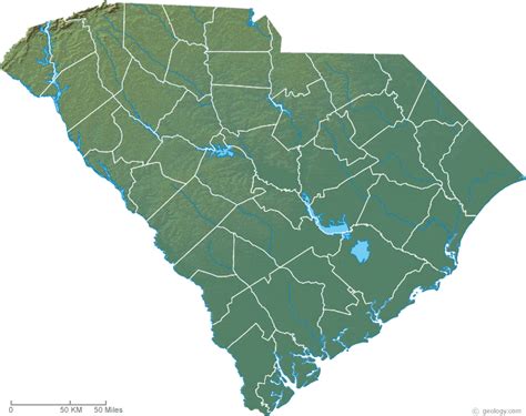 South Carolina Topographic Map Map Of Florida