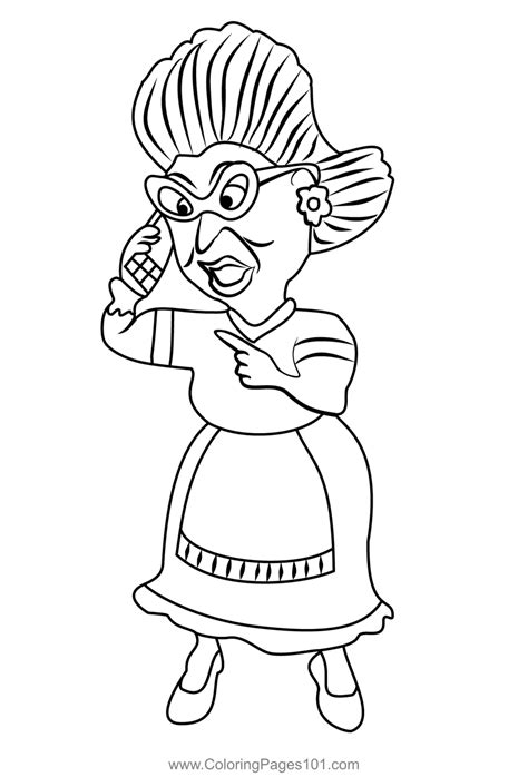 Mrs Beady From Back At The Barnyard Coloring Page For Kids Free Back