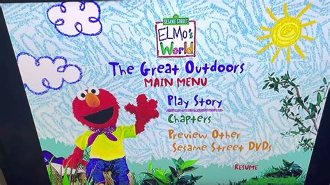 Elmos World The Great Outdoors 2003 Dvd Menu Walkthrough Youtube