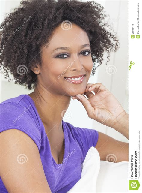 Happy Mixed Race African American Girl Stock Image Image
