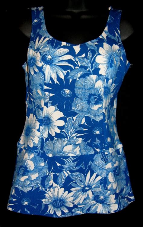 Vintage Swimsuit Bathing Suit 1970s Daisies Daisy By Rubyinthesky