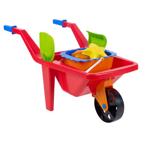 Kids Plastic Wheelbarrow Beach Bucket Play Toy Set Sandbox Summer