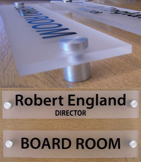 Contemporary Office Door Sign Plaque Quality 5mm Frosted