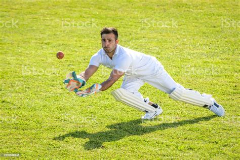 Wicketkeeper Catching The Ball Stock Photo Download Image Now Sport