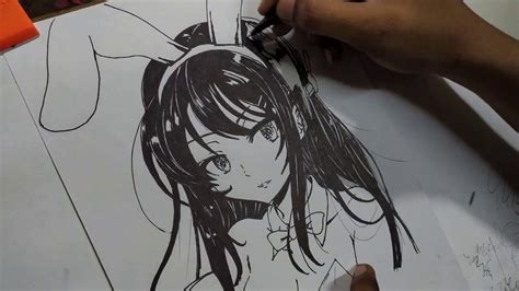 Drawing Sakurajima Mai Bunny Senpai Youtube