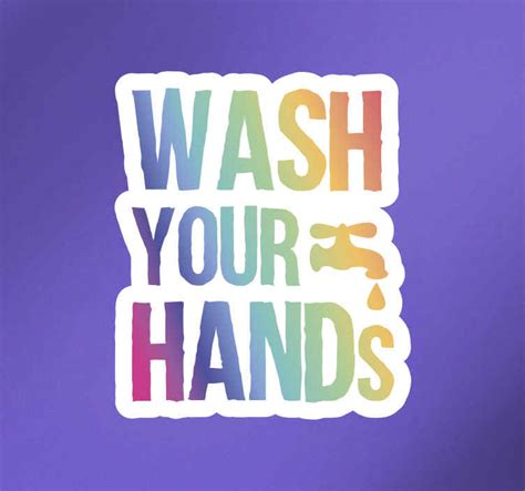 Please Wash Your Hands Sign Sticker Tenstickers