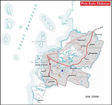 Peta Kota Makassar Lengkap Sampai Kecamatan Tarunas