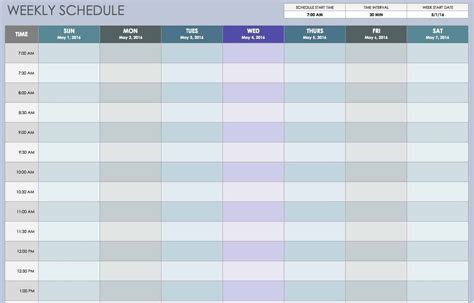 Incredible 30 Minute Increment Schedule Template Excel Weekly