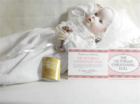 Franklin Mint Collectible Baby Doll Porcelain Victorian Christening