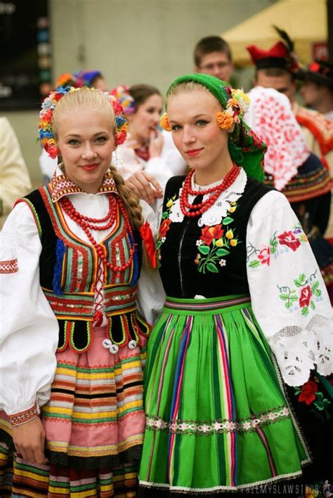 Regional Costumes From Poland Lublin Left And Polish Folk